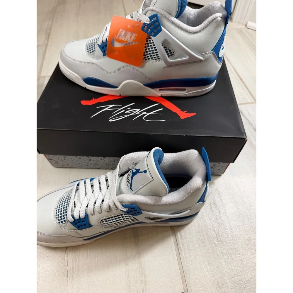 Jordan 4 Retro Military Blue 2024 Off White Blue FV5029-141 Mens 13